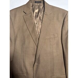 Lauren Ralph Lauren Men's 44R Brown Glen Plaid Wool Blend Suit Jacket Blazer